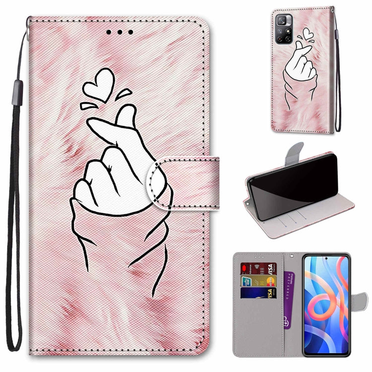 Coloured Drawing Cross Texture Horizontal Flip PU Phone Leather Case with Holder & Card Slots & Wallet & Lanyard(Colorful Layer, For Xiaomi Redmi Note 11