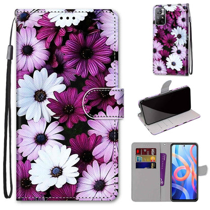 Coloured Drawing Cross Texture Horizontal Flip PU Phone Leather Case with Holder & Card Slots & Wallet & Lanyard(Colorful Layer, For Xiaomi Redmi Note 11