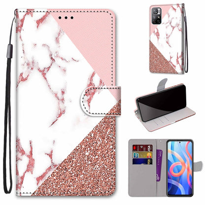 Coloured Drawing Cross Texture Horizontal Flip PU Phone Leather Case with Holder & Card Slots & Wallet & Lanyard(Colorful Layer, For Xiaomi Redmi Note 11