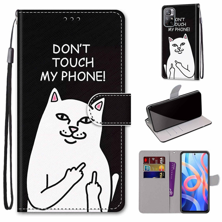 Coloured Drawing Cross Texture Horizontal Flip PU Phone Leather Case with Holder & Card Slots & Wallet & Lanyard(Colorful Layer, For Xiaomi Redmi Note 11