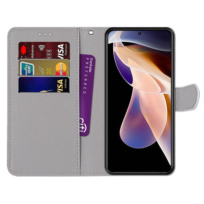 Coloured Drawing Cross Texture Horizontal Flip PU Phone Leather Case with Holder & Card Slots & Wallet & Lanyard(Colorful Layer, For Xiaomi Redmi Note 11 Pro / 11 Pro+ Global