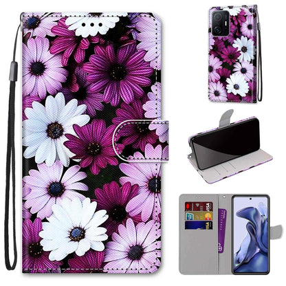 Coloured Drawing Cross Texture Horizontal Flip PU Phone Leather Case with Holder & Card Slots & Wallet & Lanyard(Colorful Layer, For Xiaomi Mi 11T / 11T Pro