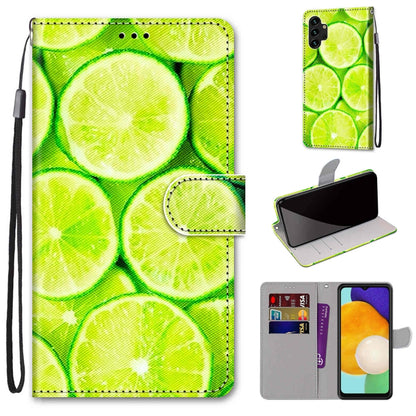 Coloured Drawing Cross Texture Horizontal Flip PU Phone Leather Case with Holder & Card Slots & Wallet & Lanyard(Colorful Layer, For Samsung Galaxy A13 4G