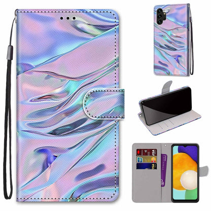 Coloured Drawing Cross Texture Horizontal Flip PU Phone Leather Case with Holder & Card Slots & Wallet & Lanyard(Colorful Layer, For Samsung Galaxy A13 4G