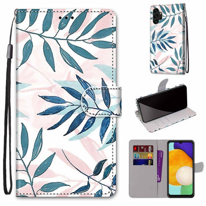 Coloured Drawing Cross Texture Horizontal Flip PU Phone Leather Case with Holder & Card Slots & Wallet & Lanyard(Colorful Layer, For Samsung Galaxy A13 4G