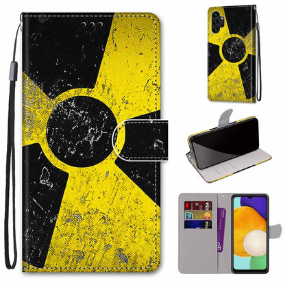 Coloured Drawing Cross Texture Horizontal Flip PU Phone Leather Case with Holder & Card Slots & Wallet & Lanyard(Colorful Layer, For Samsung Galaxy A13 4G