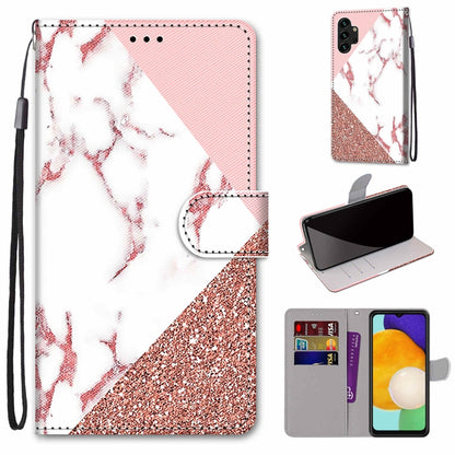 Coloured Drawing Cross Texture Horizontal Flip PU Phone Leather Case with Holder & Card Slots & Wallet & Lanyard(Colorful Layer, For Samsung Galaxy A13 4G