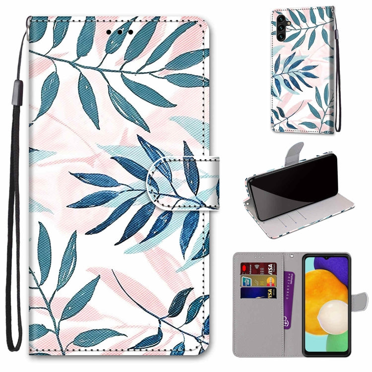 Coloured Drawing Cross Texture Horizontal Flip PU Phone Leather Case with Holder & Card Slots & Wallet & Lanyard(Colorful Layer, For Samsung Galaxy A13 5G