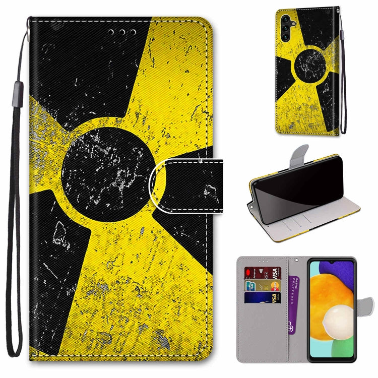 Coloured Drawing Cross Texture Horizontal Flip PU Phone Leather Case with Holder & Card Slots & Wallet & Lanyard(Colorful Layer, For Samsung Galaxy A13 5G