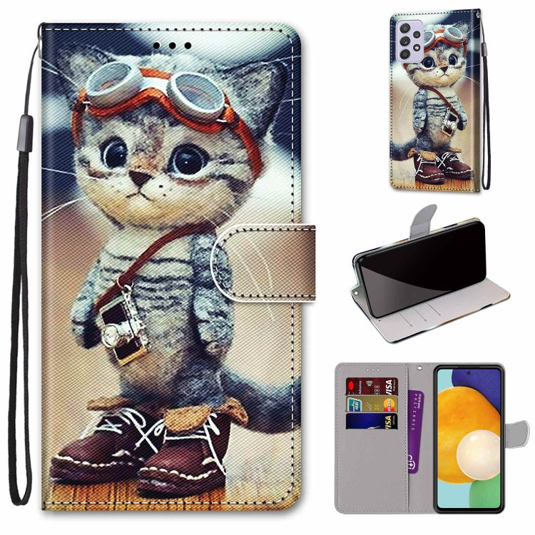 Coloured Drawing Cross Texture Horizontal Flip PU Phone Leather Case with Holder & Card Slots & Wallet & Lanyard(Colorful Layer, For Samsung Galaxy A33 5G