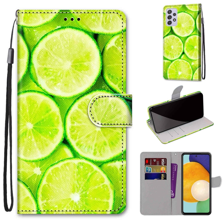 Coloured Drawing Cross Texture Horizontal Flip PU Phone Leather Case with Holder & Card Slots & Wallet & Lanyard(Colorful Layer, For Samsung Galaxy A33 5G