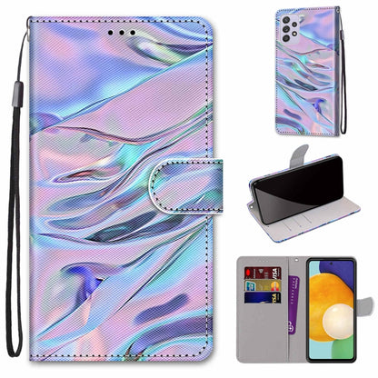 Coloured Drawing Cross Texture Horizontal Flip PU Phone Leather Case with Holder & Card Slots & Wallet & Lanyard(Colorful Layer, For Samsung Galaxy A33 5G