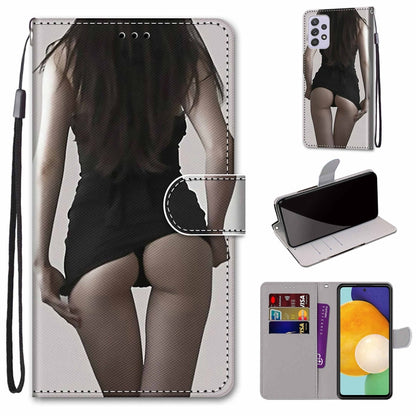 Coloured Drawing Cross Texture Horizontal Flip PU Phone Leather Case with Holder & Card Slots & Wallet & Lanyard(Colorful Layer, For Samsung Galaxy A33 5G