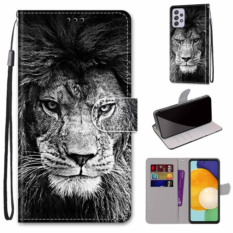 Coloured Drawing Cross Texture Horizontal Flip PU Phone Leather Case with Holder & Card Slots & Wallet & Lanyard(Colorful Layer, For Samsung Galaxy A33 5G