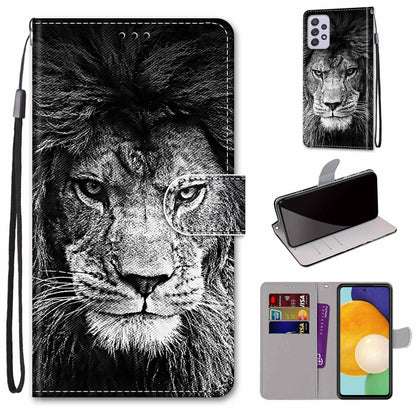Coloured Drawing Cross Texture Horizontal Flip PU Phone Leather Case with Holder & Card Slots & Wallet & Lanyard(Colorful Layer, For Samsung Galaxy A33 5G