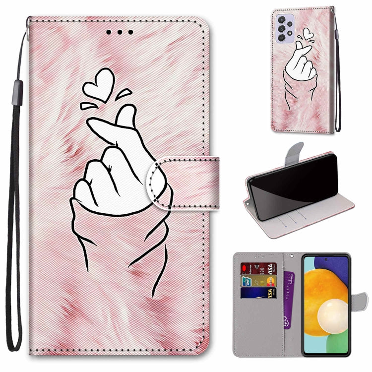 Coloured Drawing Cross Texture Horizontal Flip PU Phone Leather Case with Holder & Card Slots & Wallet & Lanyard(Colorful Layer, For Samsung Galaxy A33 5G