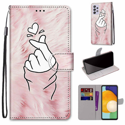 Coloured Drawing Cross Texture Horizontal Flip PU Phone Leather Case with Holder & Card Slots & Wallet & Lanyard(Colorful Layer, For Samsung Galaxy A33 5G