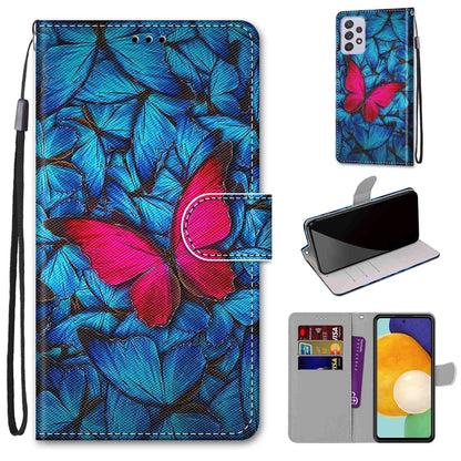 Coloured Drawing Cross Texture Horizontal Flip PU Phone Leather Case with Holder & Card Slots & Wallet & Lanyard(Colorful Layer, For Samsung Galaxy A33 5G