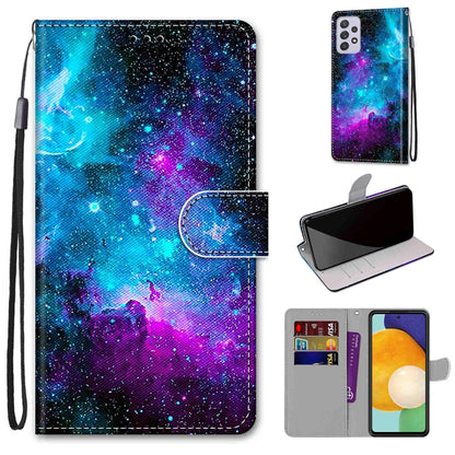 Coloured Drawing Cross Texture Horizontal Flip PU Phone Leather Case with Holder & Card Slots & Wallet & Lanyard(Colorful Layer, For Samsung Galaxy A33 5G