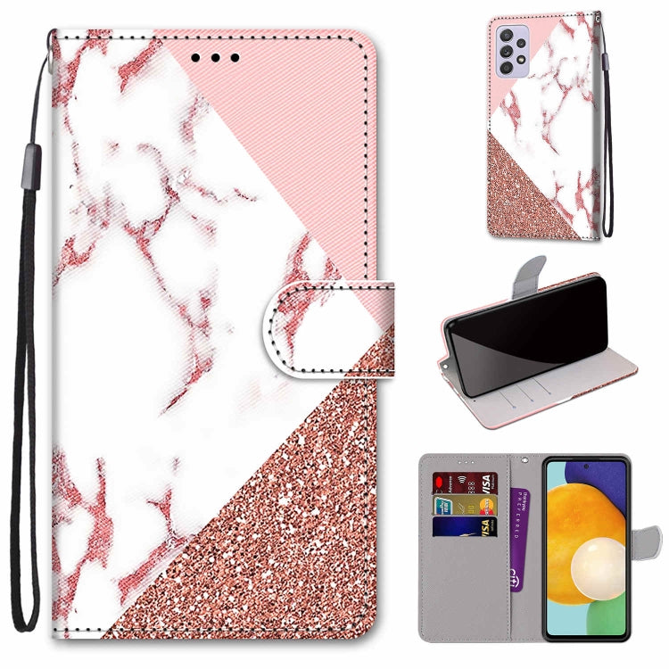 Coloured Drawing Cross Texture Horizontal Flip PU Phone Leather Case with Holder & Card Slots & Wallet & Lanyard(Colorful Layer, For Samsung Galaxy A33 5G