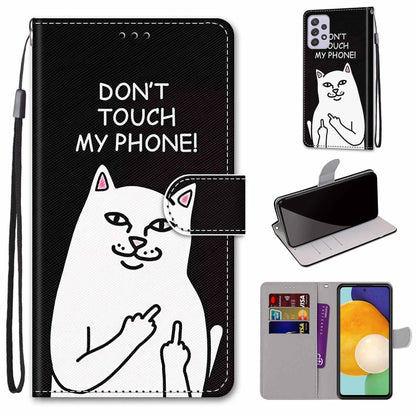Coloured Drawing Cross Texture Horizontal Flip PU Phone Leather Case with Holder & Card Slots & Wallet & Lanyard(Colorful Layer, For Samsung Galaxy A33 5G