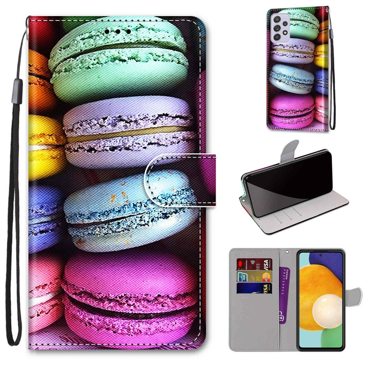 Coloured Drawing Cross Texture Horizontal Flip PU Phone Leather Case with Holder & Card Slots & Wallet & Lanyard(Colorful Layer, For Samsung Galaxy A33 5G