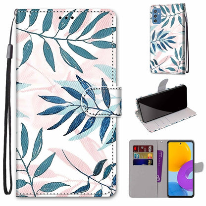 Coloured Drawing Cross Texture Horizontal Flip PU Phone Leather Case with Holder & Card Slots & Wallet & Lanyard(Colorful Layer, For Samsung Galaxy M52 5G