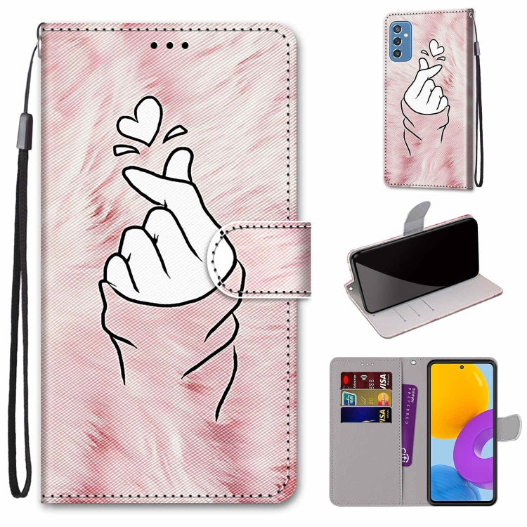 Coloured Drawing Cross Texture Horizontal Flip PU Phone Leather Case with Holder & Card Slots & Wallet & Lanyard(Colorful Layer, For Samsung Galaxy M52 5G
