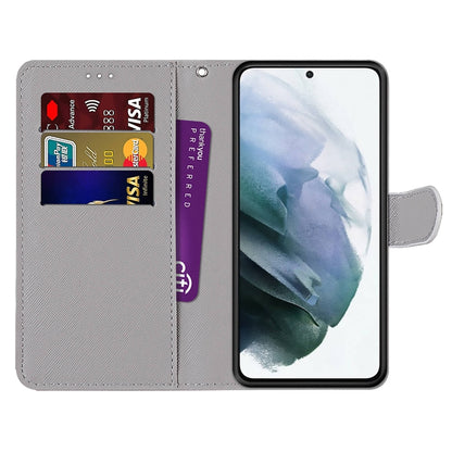Coloured Drawing Cross Texture Horizontal Flip PU Phone Leather Case with Holder & Card Slots & Wallet & Lanyard(Colorful Layer, For Samsung Galaxy S22 5G