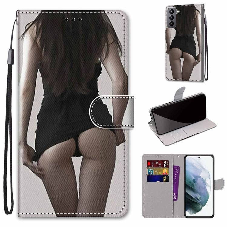 Coloured Drawing Cross Texture Horizontal Flip PU Phone Leather Case with Holder & Card Slots & Wallet & Lanyard(Colorful Layer, For Samsung Galaxy S22 5G