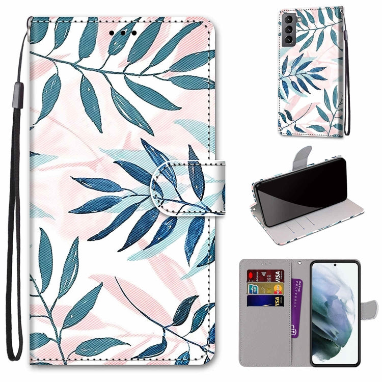 Coloured Drawing Cross Texture Horizontal Flip PU Phone Leather Case with Holder & Card Slots & Wallet & Lanyard(Colorful Layer, For Samsung Galaxy S22 5G