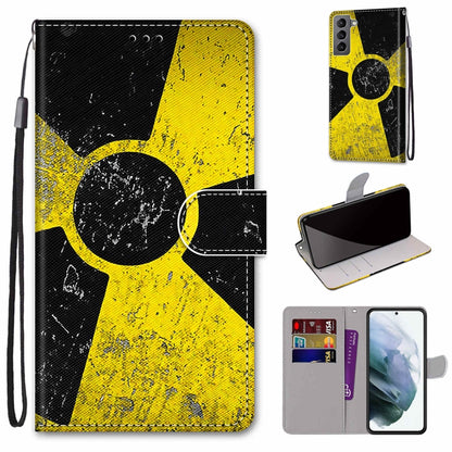 Coloured Drawing Cross Texture Horizontal Flip PU Phone Leather Case with Holder & Card Slots & Wallet & Lanyard(Colorful Layer, For Samsung Galaxy S22 5G