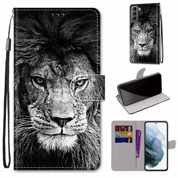 Coloured Drawing Cross Texture Horizontal Flip PU Phone Leather Case with Holder & Card Slots & Wallet & Lanyard(Colorful Layer, For Samsung Galaxy S22 5G