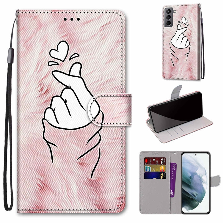 Coloured Drawing Cross Texture Horizontal Flip PU Phone Leather Case with Holder & Card Slots & Wallet & Lanyard(Colorful Layer, For Samsung Galaxy S22 5G
