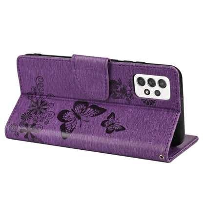 Butterfly Embossed Horizontal Flip Leather Phone Case with Card Slot & Holder, For Samsung Galaxy A33 5G, For Samsung Galaxy A53 5G, For Xiaomi Redmi Note 11 Pro