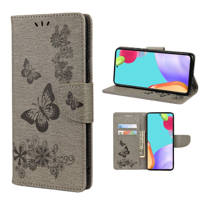 Butterfly Embossed Horizontal Flip Leather Phone Case with Card Slot & Holder, For Samsung Galaxy A33 5G, For Samsung Galaxy A53 5G, For Xiaomi Redmi Note 11 Pro