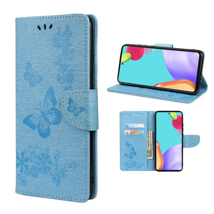 Butterfly Embossed Horizontal Flip Leather Phone Case with Card Slot & Holder, For Samsung Galaxy A33 5G, For Samsung Galaxy A53 5G, For Xiaomi Redmi Note 11 Pro