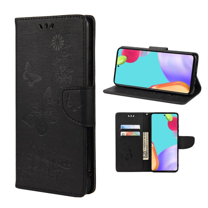 Butterfly Embossed Horizontal Flip Leather Phone Case with Card Slot & Holder, For Samsung Galaxy A33 5G, For Samsung Galaxy A53 5G, For Xiaomi Redmi Note 11 Pro
