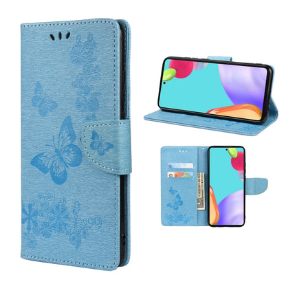 Butterfly Embossed Horizontal Flip Leather Phone Case with Card Slot & Holder, For Samsung Galaxy A33 5G, For Samsung Galaxy A53 5G, For Xiaomi Redmi Note 11 Pro