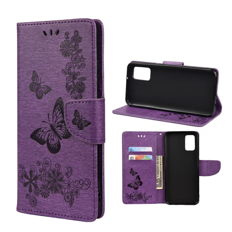 Butterfly Embossed Horizontal Flip Leather Phone Case with Card Slot & Holder, For Samsung Galaxy A33 5G, For Samsung Galaxy A53 5G, For Xiaomi Redmi Note 11 Pro