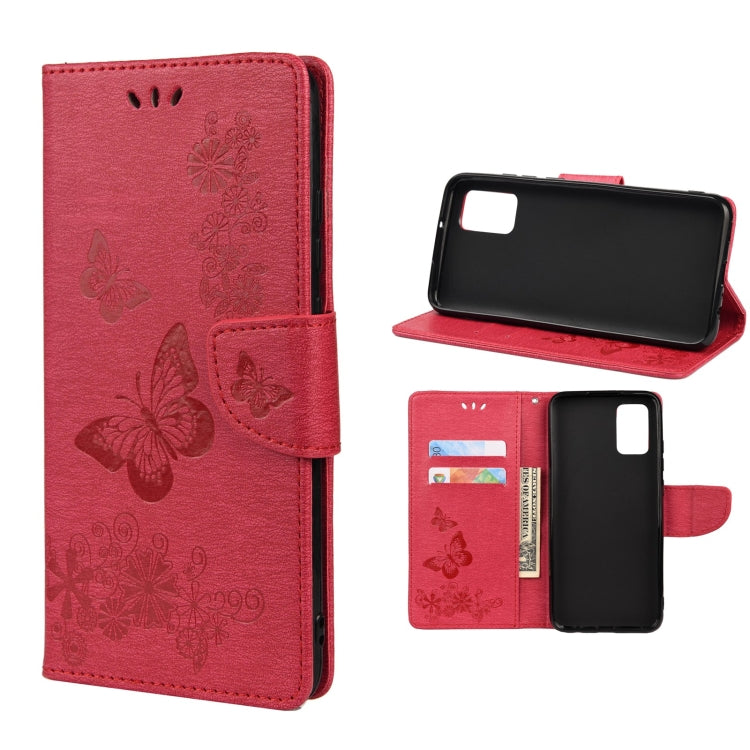 Butterfly Embossed Horizontal Flip Leather Phone Case with Card Slot & Holder, For Samsung Galaxy A33 5G, For Samsung Galaxy A53 5G, For Xiaomi Redmi Note 11 Pro