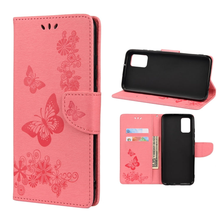 Butterfly Embossed Horizontal Flip Leather Phone Case with Card Slot & Holder, For Samsung Galaxy A33 5G, For Samsung Galaxy A53 5G, For Xiaomi Redmi Note 11 Pro