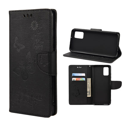 Butterfly Embossed Horizontal Flip Leather Phone Case with Card Slot & Holder, For Samsung Galaxy A33 5G, For Samsung Galaxy A53 5G, For Xiaomi Redmi Note 11 Pro