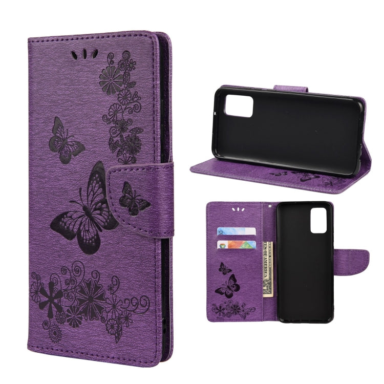 Butterfly Embossed Horizontal Flip Leather Phone Case with Card Slot & Holder, For Xiaomi Redmi Note 11 5G