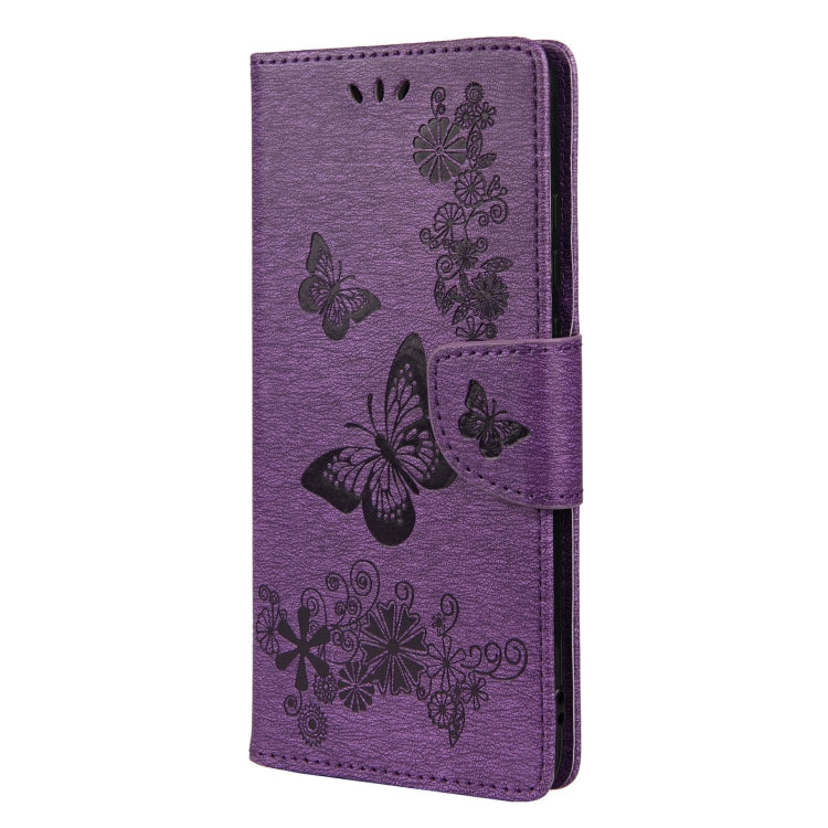 Butterfly Embossed Horizontal Flip Leather Phone Case with Card Slot & Holder, For Xiaomi Redmi Note 11 5G