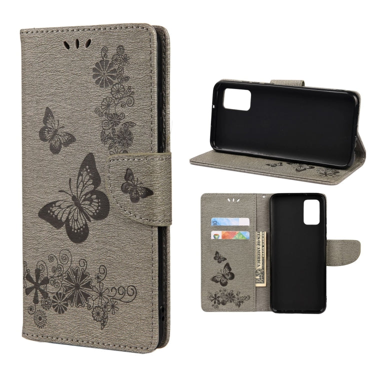 Butterfly Embossed Horizontal Flip Leather Phone Case with Card Slot & Holder, For Xiaomi Redmi Note 11 5G