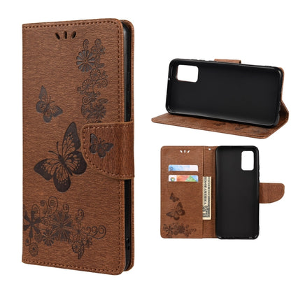 Butterfly Embossed Horizontal Flip Leather Phone Case with Card Slot & Holder, For Xiaomi Redmi Note 11 5G