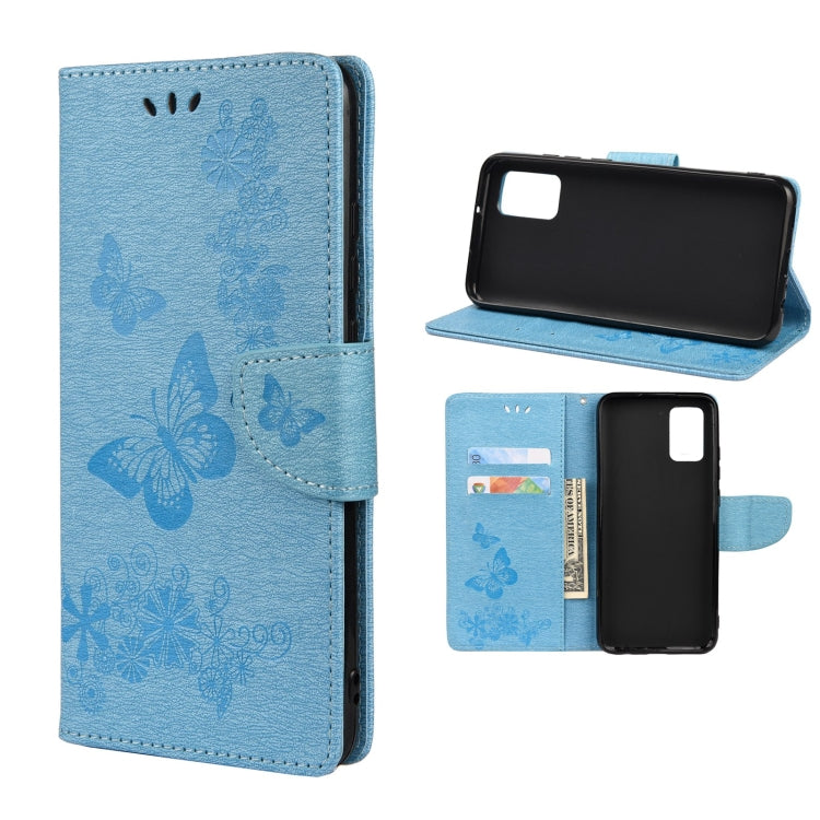 Butterfly Embossed Horizontal Flip Leather Phone Case with Card Slot & Holder, For Xiaomi Redmi Note 11 5G