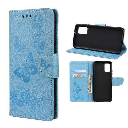 Butterfly Embossed Horizontal Flip Leather Phone Case with Card Slot & Holder, For Xiaomi Redmi Note 11 5G