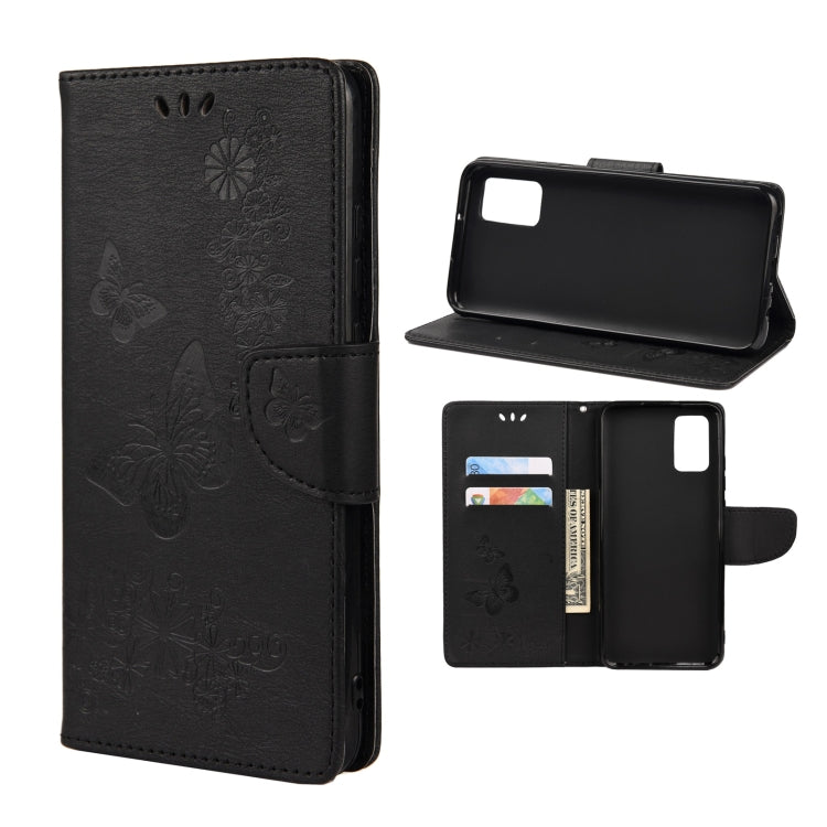 Butterfly Embossed Horizontal Flip Leather Phone Case with Card Slot & Holder, For Xiaomi Redmi Note 11 5G